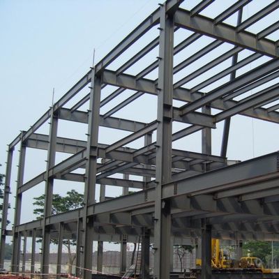 อาคารโกดัง Prefab Commercial โครงสร้างเหล็กกระปุก