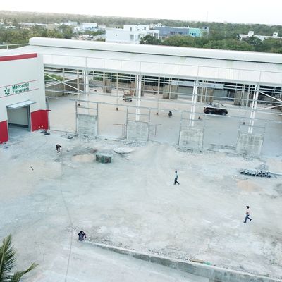 อาคารคลังสินค้า Prefab สะอาด Hot Dip Galvanized อาคารคลังสินค้าขนาดใหญ่