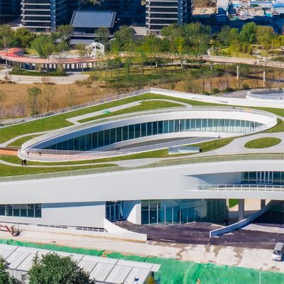 ห้องแสดงสินค้าเหล็กเหล็กกระปุก โครงสร้างอุตสาหกรรม Prefab กันไฟ