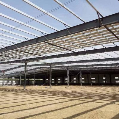 PVC Window Prefab Warehouse อาคาร โครงสร้างเหล็ก welded Warehouse OEM