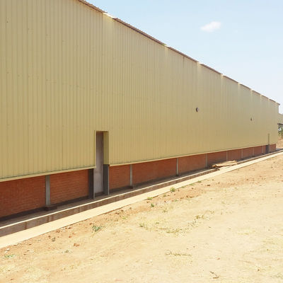 Q235 โรงงานโครงสร้างเหล็ก โกดังโลหะ Prefab ใบรับรอง SGS
