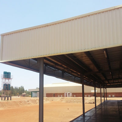 Q235 โรงงานโครงสร้างเหล็ก โกดังโลหะ Prefab ใบรับรอง SGS