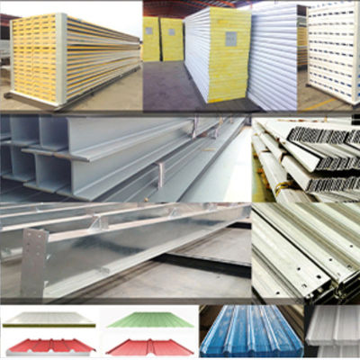 รวดเร็วก่อตั้ง Prefabricated โครงสร้างเหล็ก อาคาร Hot Dipped สําหรับโกดัง