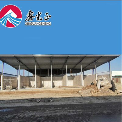 Purlin Prefab อาคารคลังสินค้า โครงสร้างเหล็ก การรักษาพื้นผิวสี