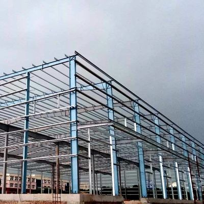 โครงสร้างเหล็กเคลือบ PVDF/PTFE/PVC อาคารโรงงาน พร้อมความสามารถในการยกเครน