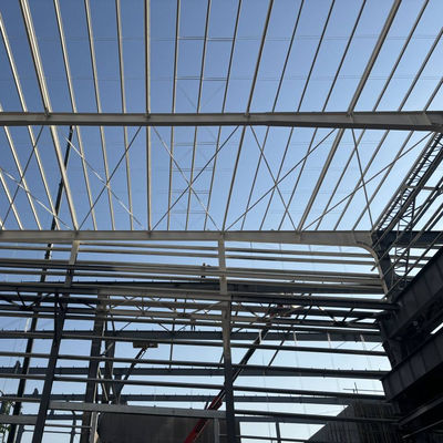 อาคารอาศัย บ้านเรือนเหล็ก Prefabricated Q355B วัสดุหลัก เวลาประกอบสั้นสําหรับการก่อสร้างที่รวดเร็ว