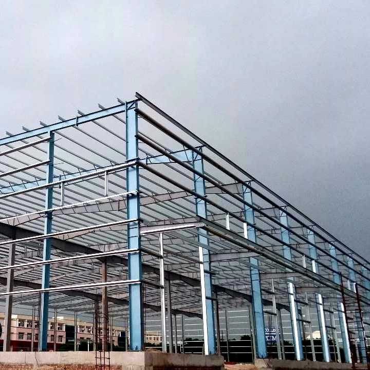 โครงสร้างเหล็กเคลือบ PVDF/PTFE/PVC อาคารโรงงาน พร้อมความสามารถในการยกเครน