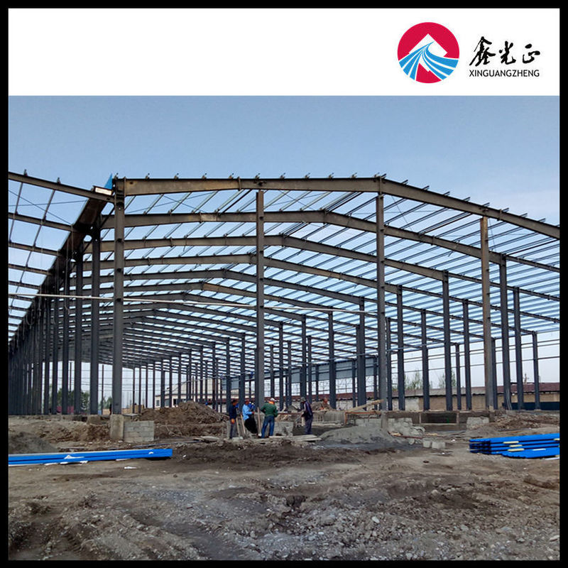ผ้าและแผ่นดินไหวต่อต้าน 7-9 เกรด โกดังโลหะ prefabricated กับแผ่นเหล็กแซนด์วิช