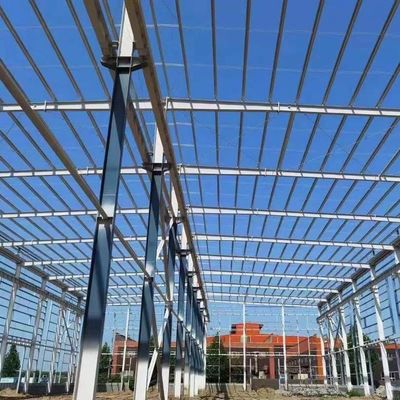 โรงงานโครงสร้างเหล็กกันน้ํา ไฟคาร์บอนต่ํา โรงงานโลหะ Prefab