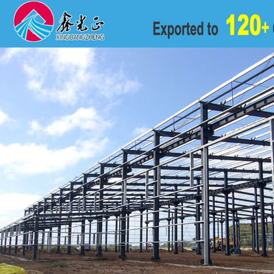 Purlin Prefab อาคารคลังสินค้า โครงสร้างเหล็ก การรักษาพื้นผิวสี