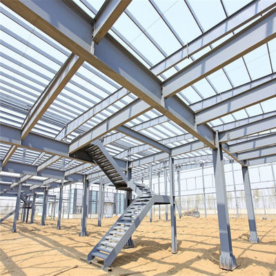 Hot Dip Galvanized Prefabricated Steel Structure คลังสินค้า ระบบบ้านทั้งหมด อาคารโรงงาน