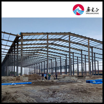 ผ้าและแผ่นดินไหวต่อต้าน 7-9 เกรด โกดังโลหะ prefabricated กับแผ่นเหล็กแซนด์วิช