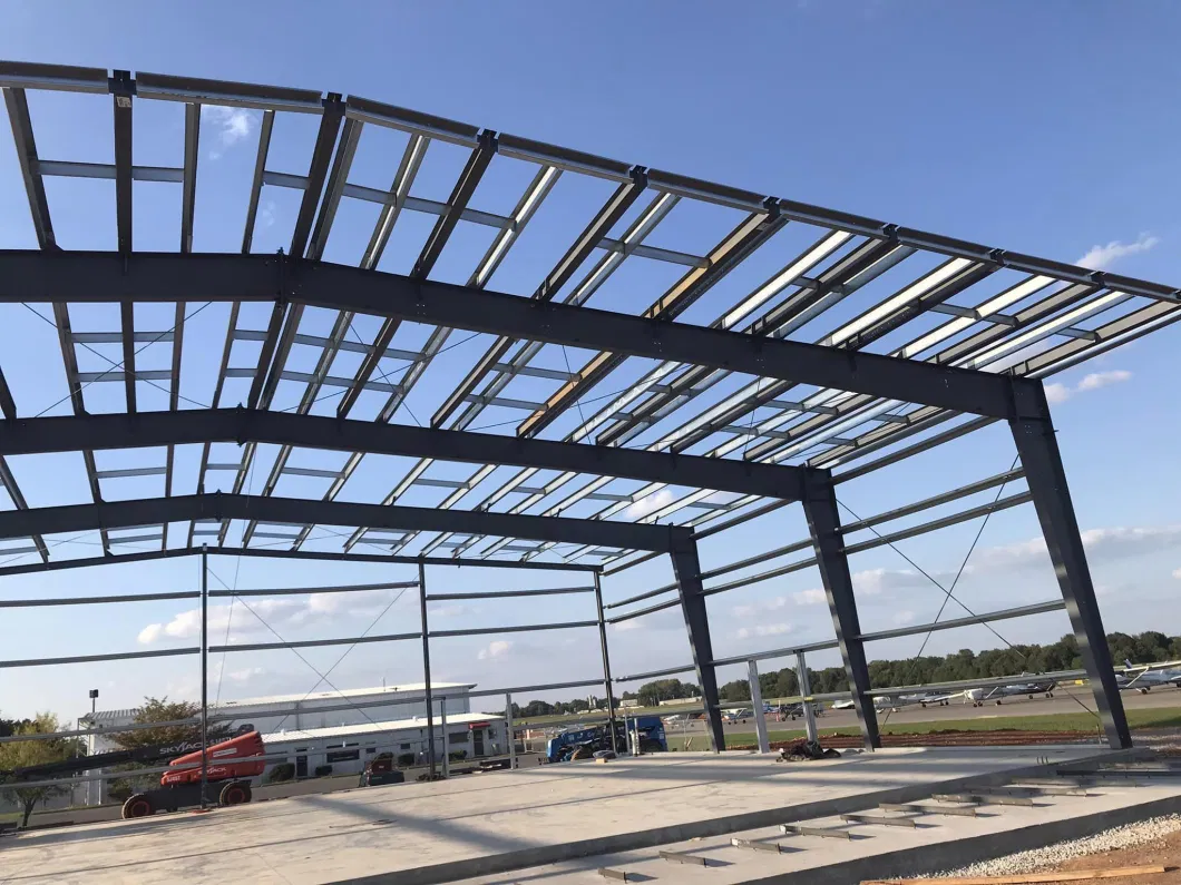 โครงสร้างสีเหล็ก Hanger อาคารอุตสาหกรรมคลังสินค้า Prefabricated 0