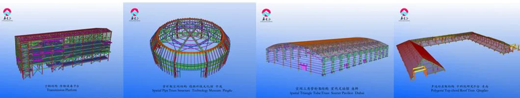 Purlin Prefab อาคารคลังสินค้า โครงสร้างเหล็ก การรักษาพื้นผิวสี 1