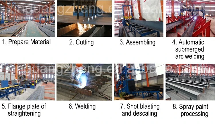 การทาสีอาคารโครงสร้างเหล็ก OEM โครงสร้างเหล็ก Prefabricated Warehouse 1