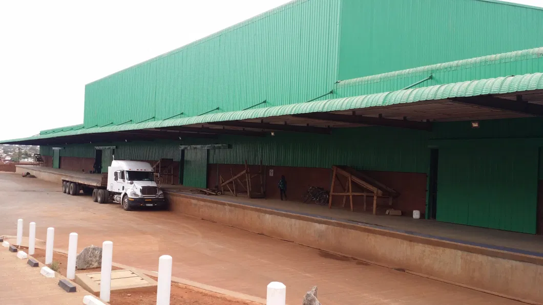 การทาสีอาคารโครงสร้างเหล็ก OEM โครงสร้างเหล็ก Prefabricated Warehouse 5